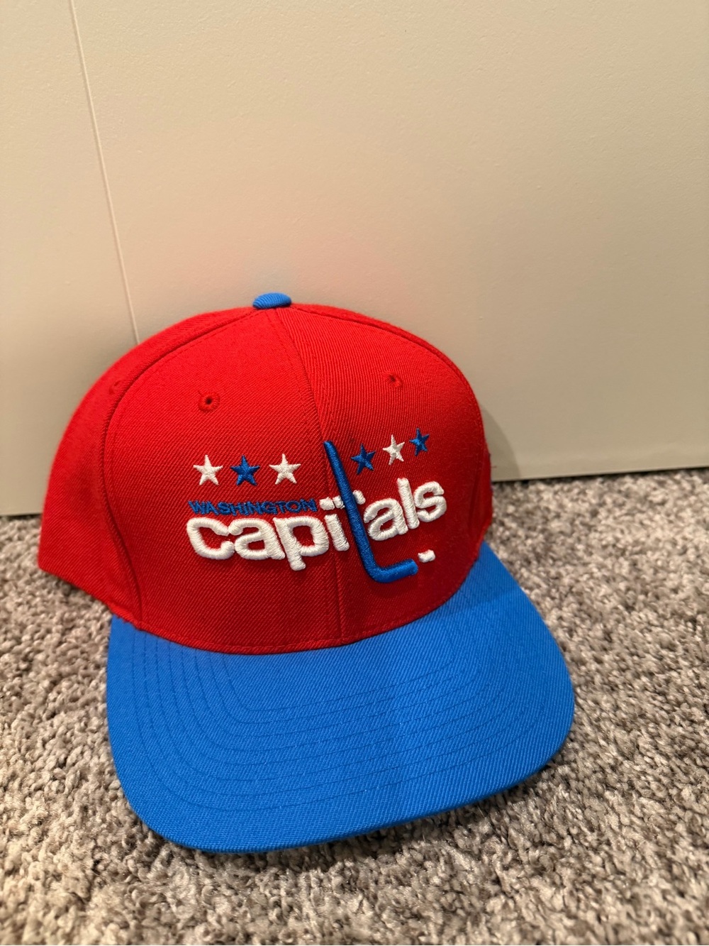 Mitchell & Ness Washington Capitals Red and Blue Snapback Hat